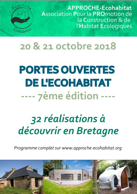 Journées portes ouvertes de l’écohabitat le samedi 20 Octobre 2018 à Plougonvelin - eco-habitat